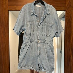Mango denim romper